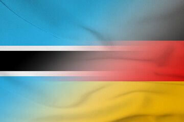 Botswana and Germany state flag transborder contract DEU BWA