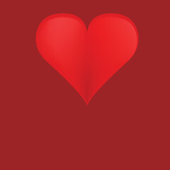 illustration of hearts on red background