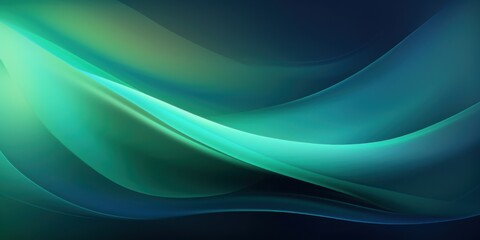 Blended colorful dark green and blue gradient abstract banner background