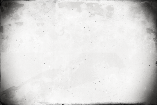 Vintage wet plate photo template with vignetting, dust, scratches, noise and splatters on transparent background (png image). Useful for design, vintage film effects, and backgrounds	