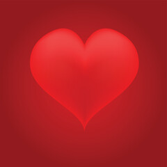 heart illustration on red background, love