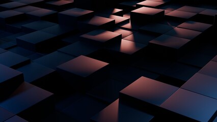 Abstrack geometrick black background. 3d rendering	