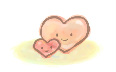 ほっこり心が寄り添うハートとハート