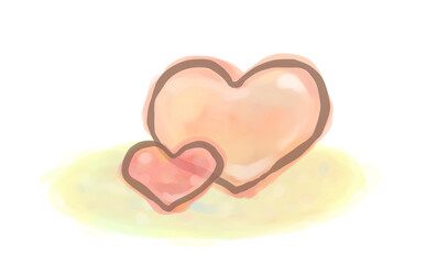 ほっこり心が寄り添うハートとハート