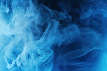Cyan smoke exploding outwards with empty center