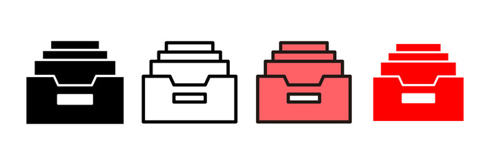 Archive folders icon vector illustration. Document vector icon. Archive storage icon.