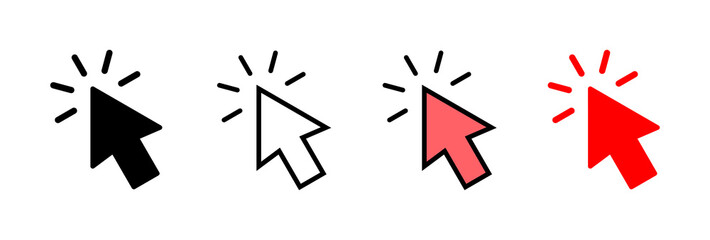 Click icon vector illustration. pointer arrow sign and symbol. cursor icon