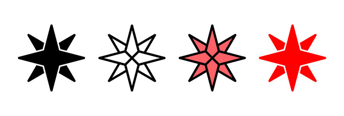 Compass icon vector illustration. arrow compass icon sign and symbol