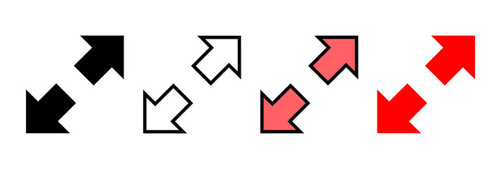 Fullscreen Icon vector illustration. Expand to full screen sign and symbol. Arrows symbol