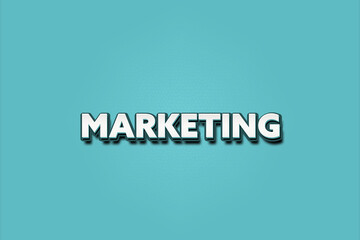 Marketing. Eine schwarze Tafel mit weissem Text. Illustration mit Grunge Textstil.