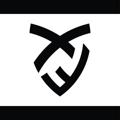 monogram design that forms the letters F and X