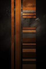 Dark Tan grunge stripes abstract banner design. Geometric tech background. Vector illustration