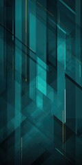 Dark Teal grunge stripes abstract banner design. Geometric tech background. Vector illustration