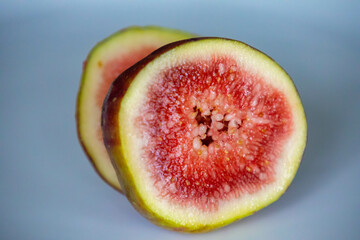 Fresh ripe fig fruit in selective focus and fine details