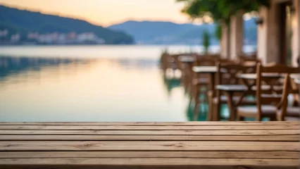 Foto op Plexiglas wooden pier on the lake © Ibnuljawji