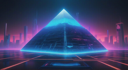 background with pyramid of triangles