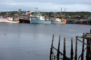 Lobster boats at the dock.