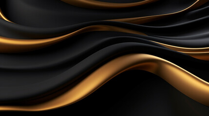 3D abstract wallpaper Threedimensional dark golden and black background golden wallpaper 