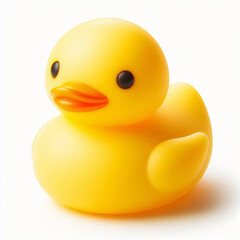 yellow rubber duck isolated	
