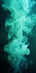 Teal smoke exploding outwards with empty center
