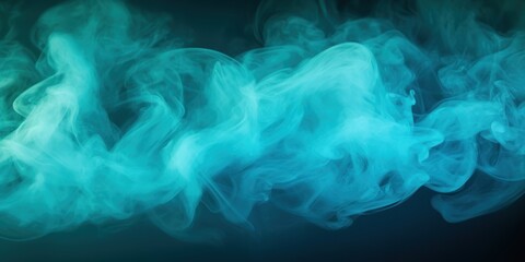 Turquoise smoke exploding outwards with empty center