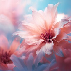 Fototapeta premium Romantic atmosphere beautiful pink flower