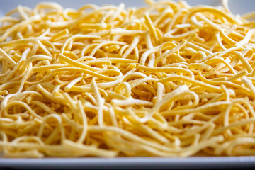 Traditional Spätzle - Spaetzle, a Swabian type of noodle, preparation of food