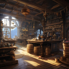 Interior of a fantasy store