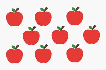 Seamless pattern with apple