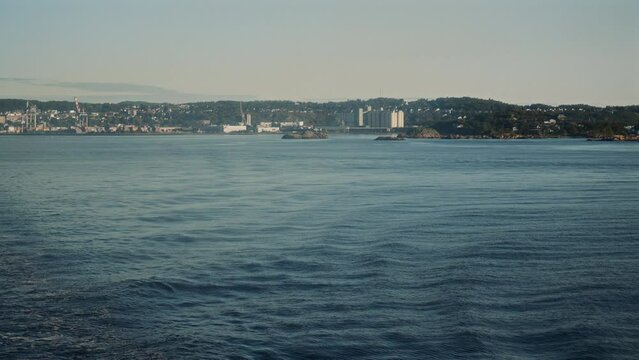 Ferry Gracefully Sailing Away From Hirtshals