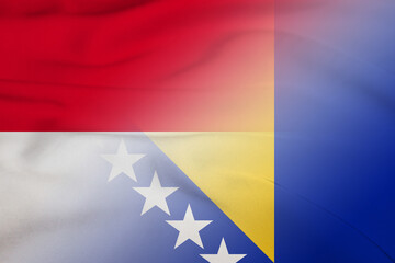 Indonesia and Bosnia and Herzegovina official flag transborder relations BIH IDN