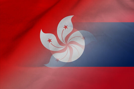 Hong Kong and Laos national flag transborder contract LAO HKG