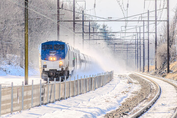 Amtrak train #42 passing Downingtown, PA