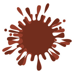 Fototapeta premium Colored chocolate splash icon Vector