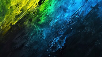 Black blue green abstract texture background. Color gradient - generative ai