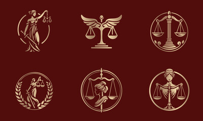  Lawyer vector logos, lawyers, justice, elegant, modern