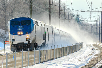 Amtrak #42 passing Downingtown, PA