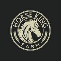 Horse Head Logo Design Vector Template