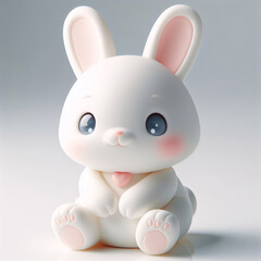 Obraz na płótnie Canvas A cute plastic bunny rabbit