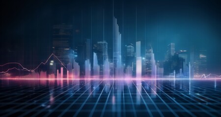 Fototapeta premium Future Cityscape - A Vision of Tomorrow's Urban Tech