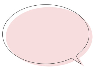 シンプルな吹き出し_横長