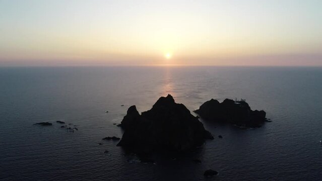 sunset over the sea, Dokdo