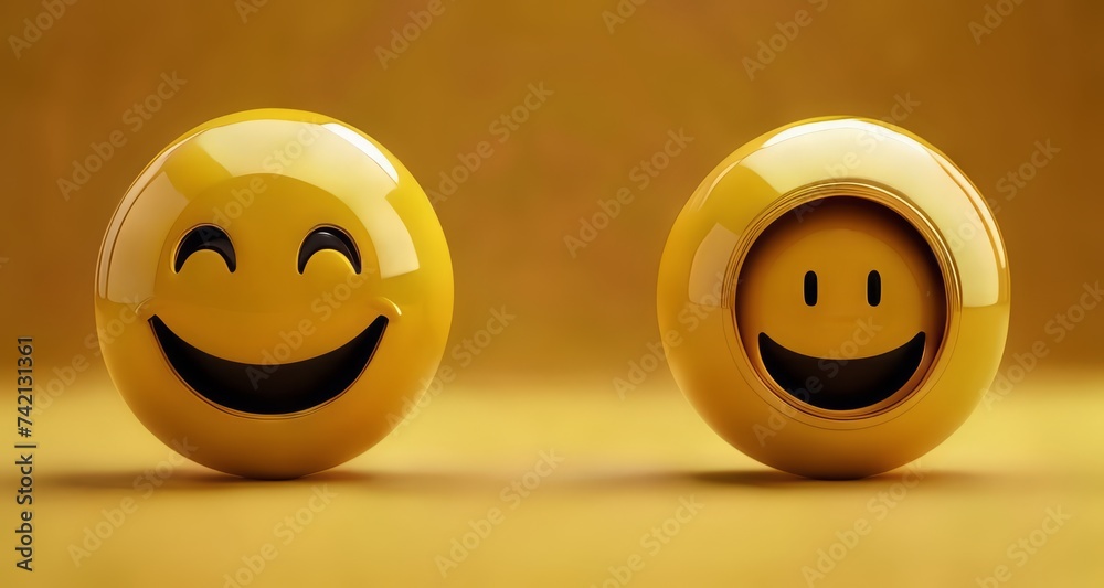 Canvas Prints  Brighten your day with these cheerful smiley faces!