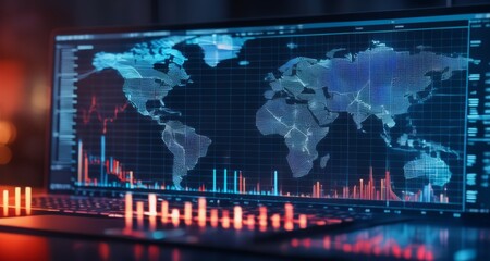  Advanced analytics in action - Global data visualization on a computer monitor