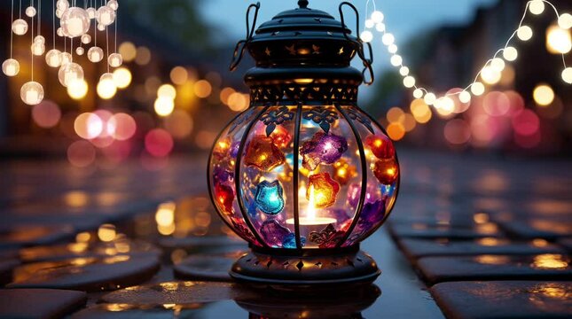 Macro lantern with blurred background