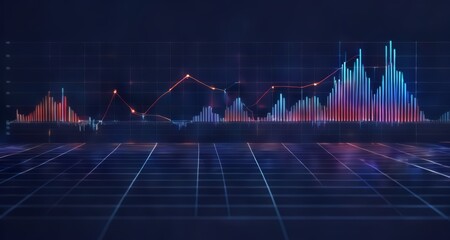  Dynamic financial data visualization in a futuristic setting