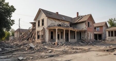  Abandoned house, once home, now a testament to decay