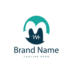 M letter logo in simple style Luxury product brand template illustration