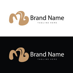 M letter logo in simple style Luxury product brand template illustration