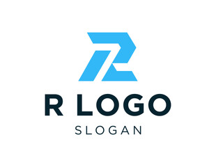 The logo design is about R Logo and was created using the Corel Draw 2018 application with a white background.